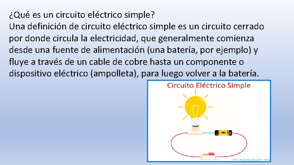 ¿Qué es un circuito eléctrico simple? Una definición de circuito eléctrico simple es un