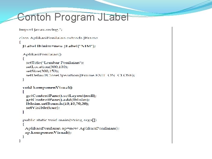 Contoh Program JLabel 