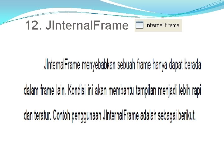 12. JInternal. Frame 