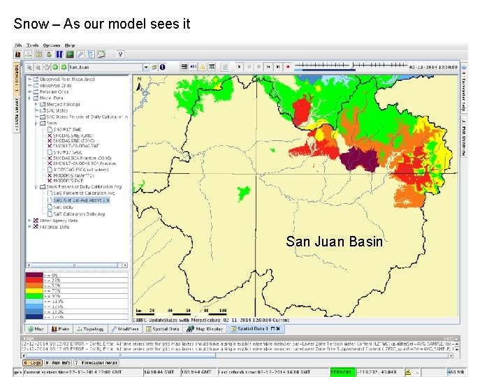 Snow – As our model sees it San Juan Basin Snow San Juan Basin