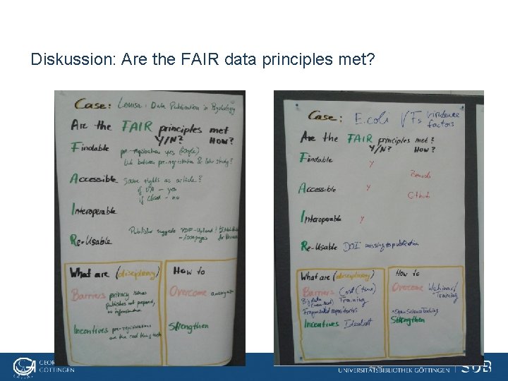 Diskussion: Are the FAIR data principles met? 26 