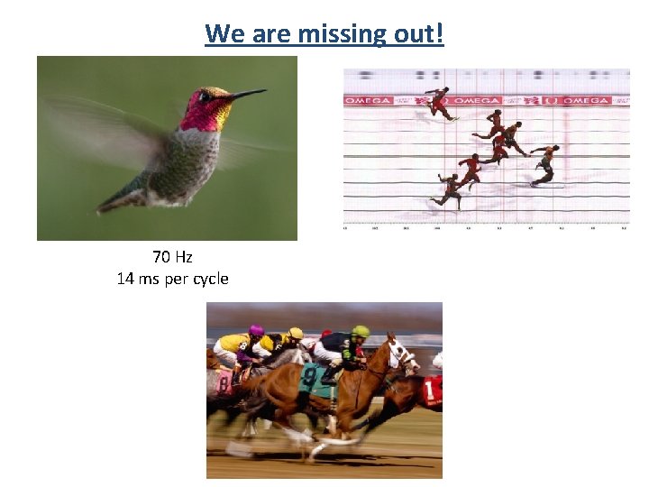 We are missing out! 70 Hz 14 ms per cycle 