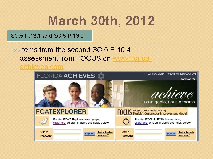 March 30 th, 2012 SC. 5. P. 13. 1 and SC. 5. P. 13.