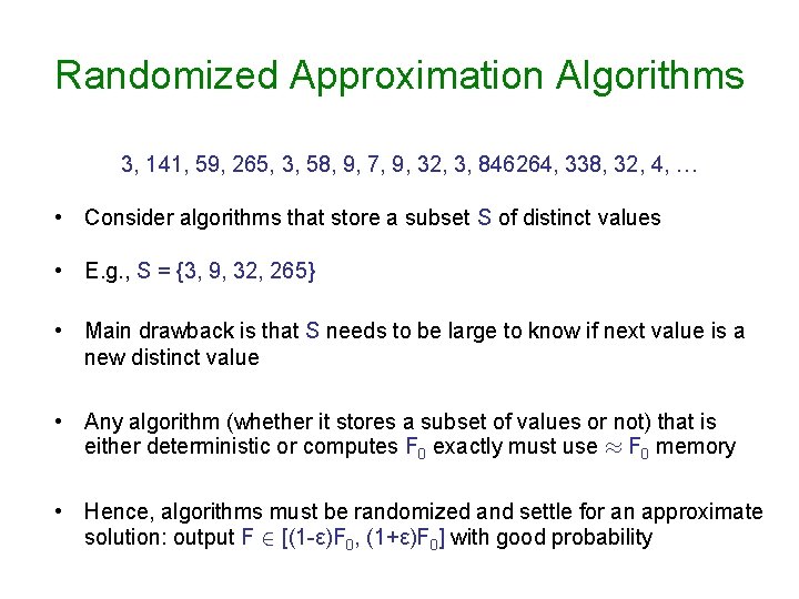 Randomized Approximation Algorithms 3, 141, 59, 265, 3, 58, 9, 7, 9, 32, 3, Randomized Approximation Algorithms 3, 141, 59, 265, 3, 58, 9, 7, 9, 32, 3,