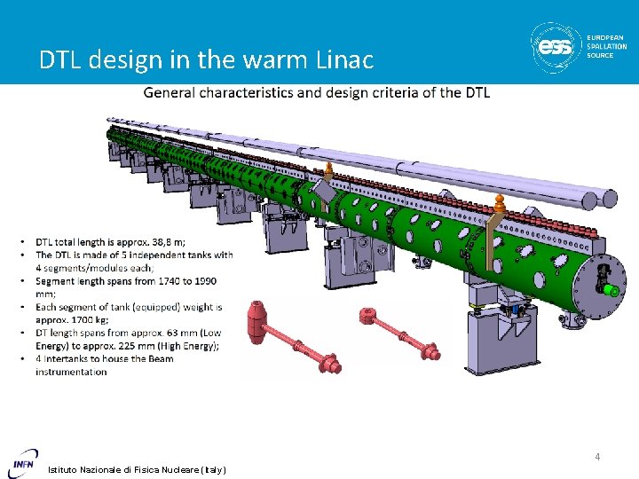 DTL design in the warm Linac 4 Istituto Nazionale di Fisica Nucleare (Italy) 