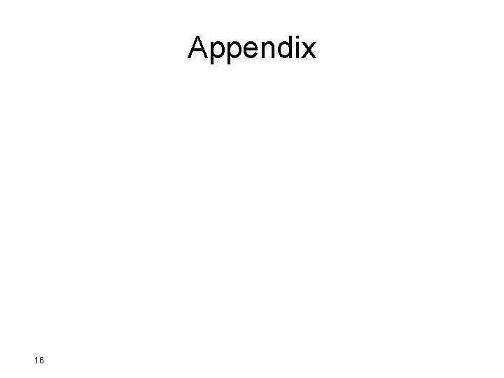 Appendix 16 