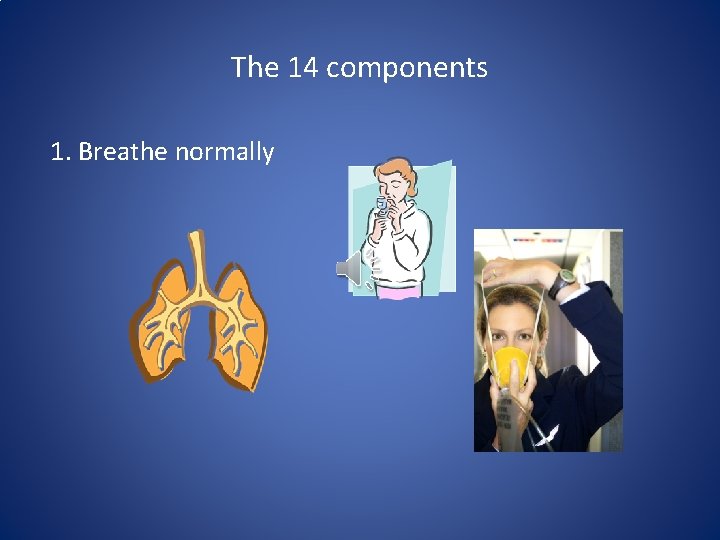 The 14 components 1. Breathe normally 