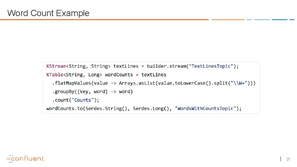 Word Count Example 21 