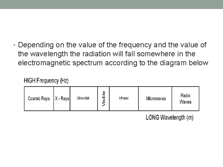  • Depending on the value of the frequency and the value of the