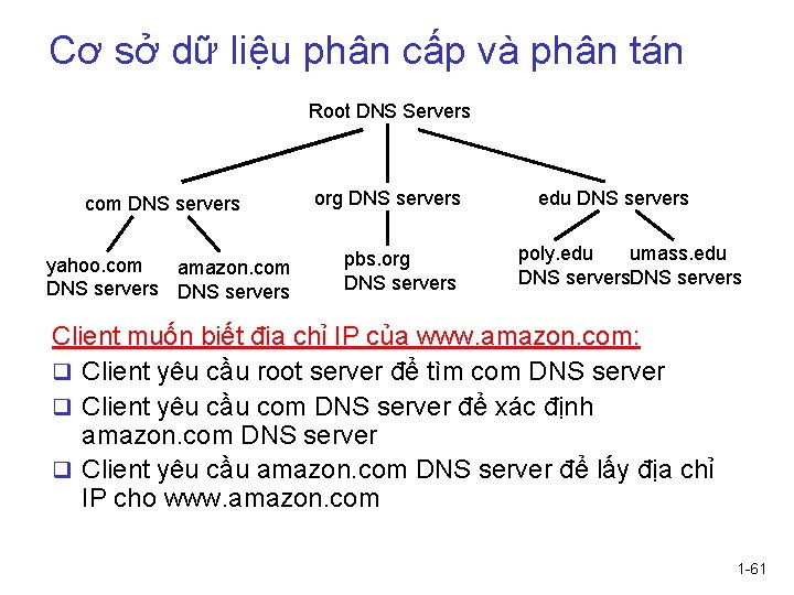 Cơ sở dữ liệu phân cấp và phân tán Root DNS Servers com DNS