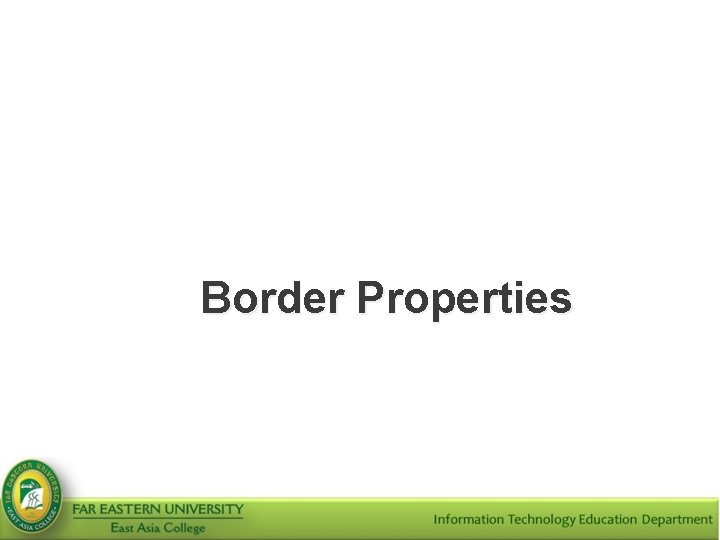 Border Properties 