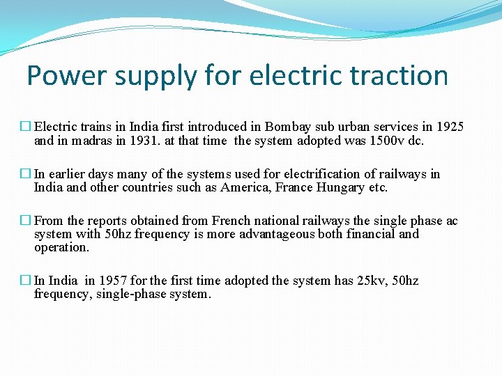 ELECTRIC TRACTION SYSTEM PRESENTED BY I TULASI RAM
