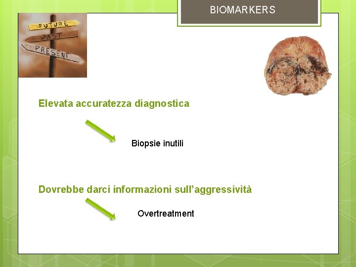 BIOMARKERS Elevata accuratezza diagnostica Biopsie inutili Dovrebbe darci informazioni sull’aggressività Overtreatment 