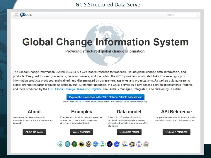 GCIS Structured Data Server 15 
