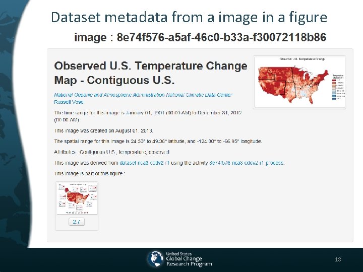 Dataset metadata from a image in a figure 18 