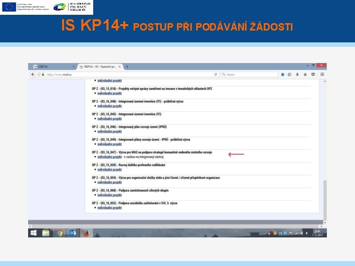 IS KP 14+ POSTUP PŘI PODÁVÁNÍ ŽÁDOSTI 