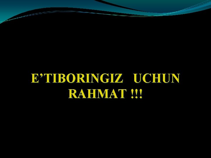 E’TIBORINGIZ UCHUN RAHMAT !!! 