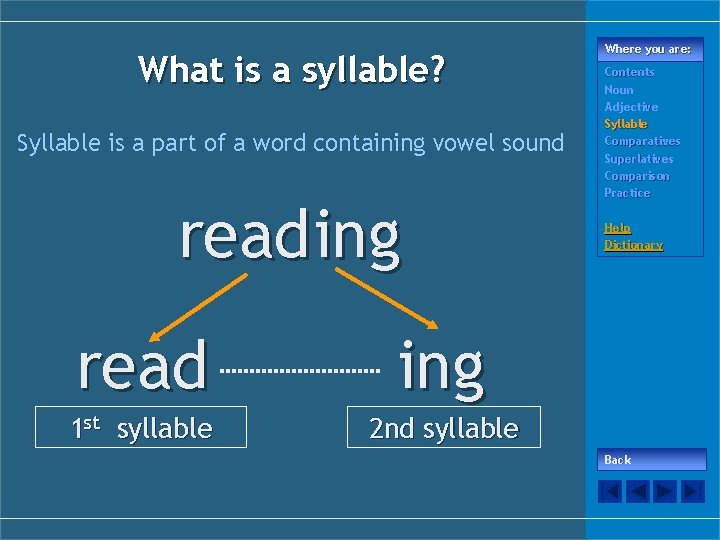 What is a syllable? Syllable is a part of a word containing vowel sound