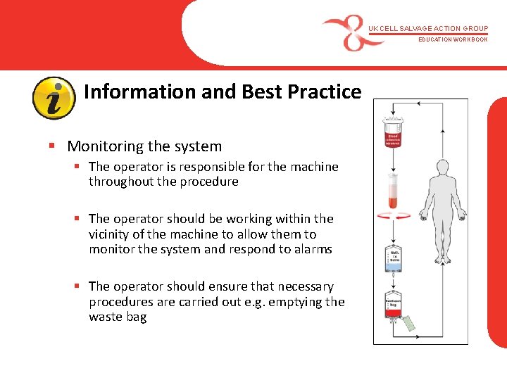 UK CELL SALVAGE ACTION GROUP EDUCATION WORKBOOK Information and Best Practice § Monitoring the