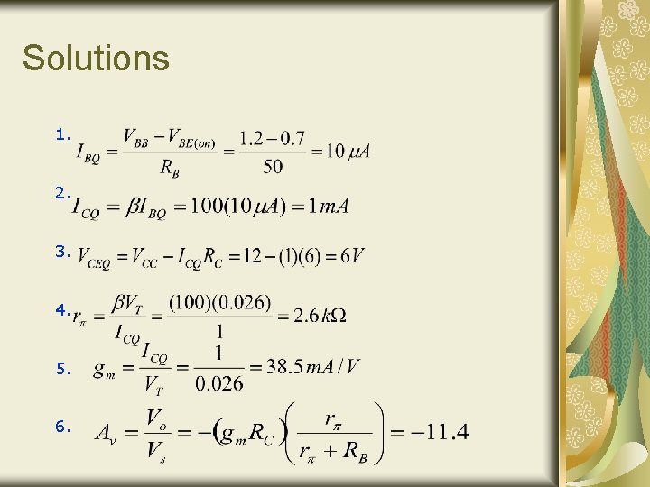 Solutions 1. 2. 3. 4. 5. 6. Solutions 1. 2. 3. 4. 5. 6.