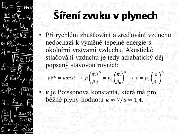 Šíření zvuku v plynech • 