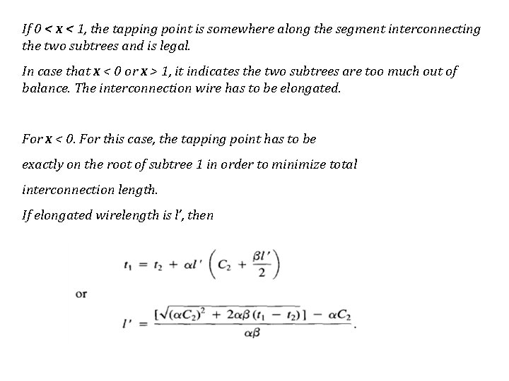 If 0 < x < 1, the tapping point is somewhere along the segment