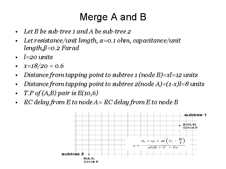 Merge A and B • Let B be sub-tree 1 and A be sub-tree