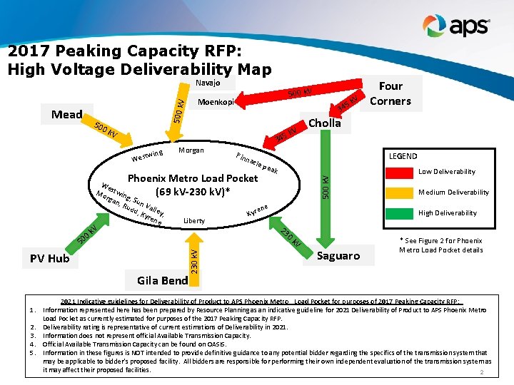 2017 Peaking Capacity RFP: High Voltage Deliverability Map 500 k. V Moenkopi 5 34