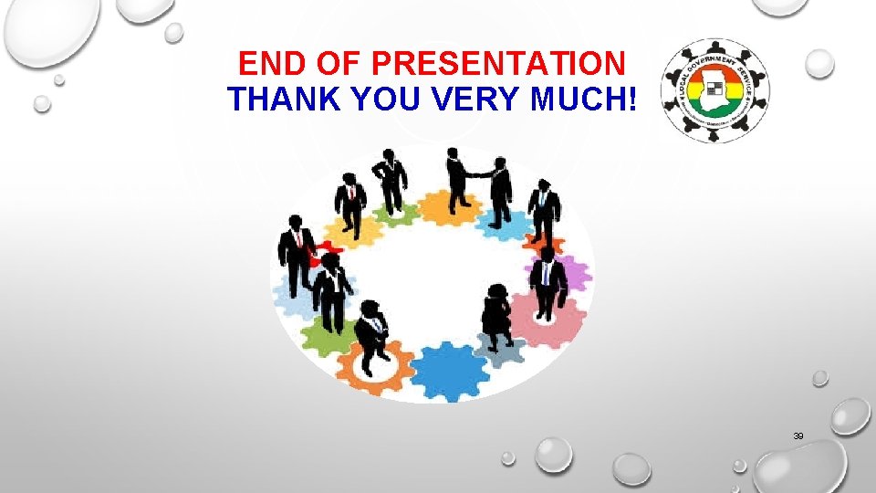 END OF PRESENTATION THANK YOU VERY MUCH! 39 