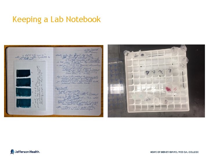 Keeping a Lab Notebook 