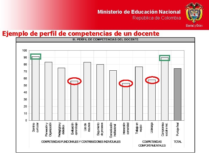 Ministerio de Educación Nacional República de Colombia Ejemplo de perfil de competencias de un