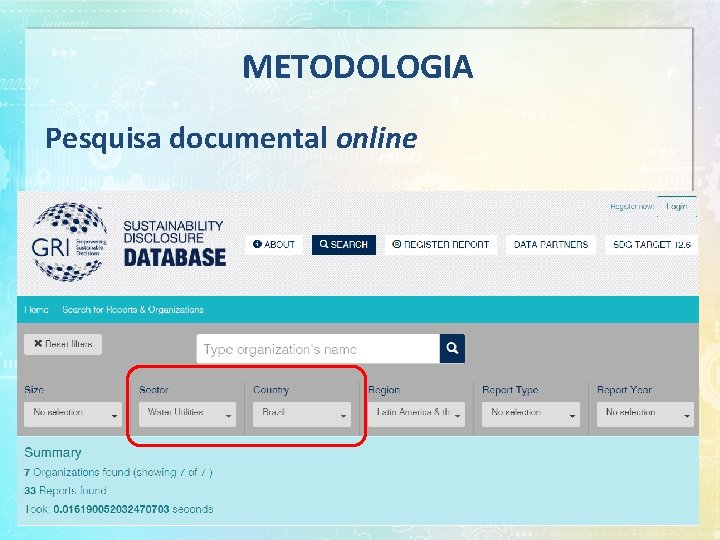 METODOLOGIA Pesquisa documental online 