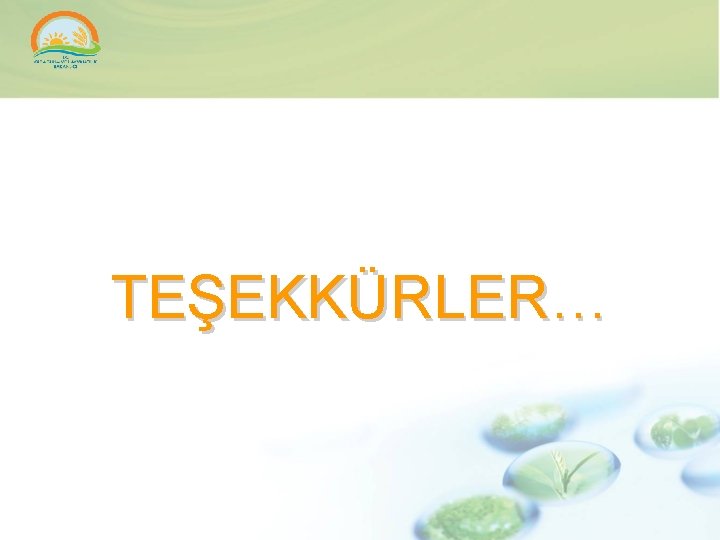 TEŞEKKÜRLER… 