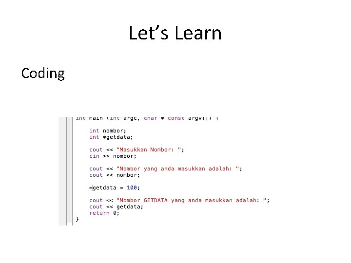 Let’s Learn Coding 