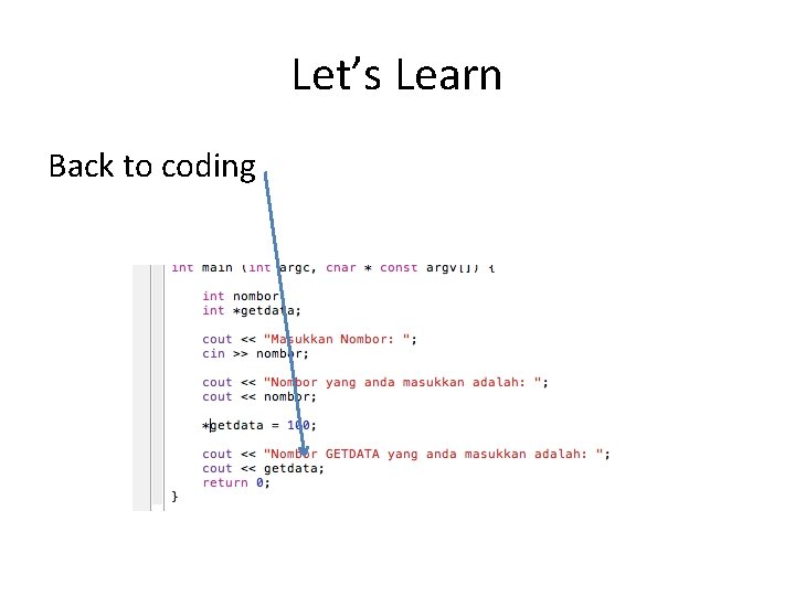 Let’s Learn Back to coding 