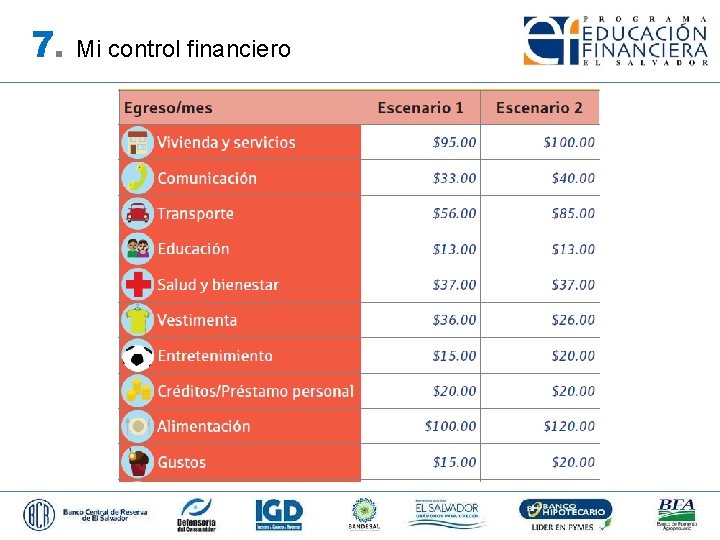 7. Mi control financiero 