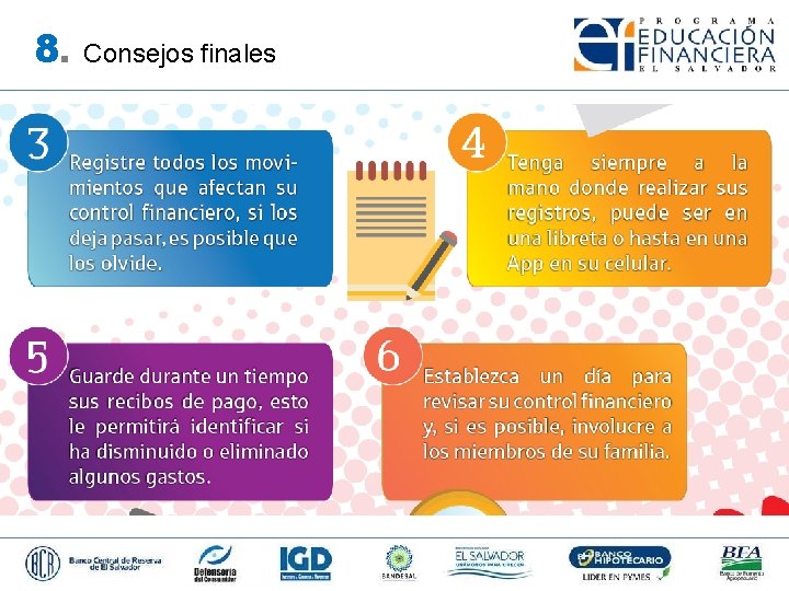 8. Consejos finales 