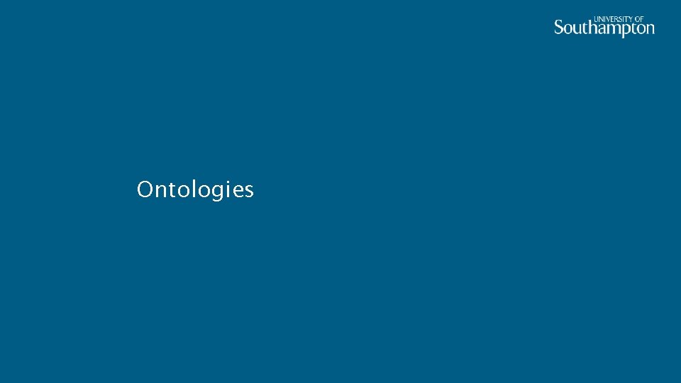 Ontologies 
