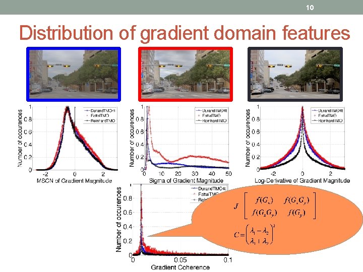 10 Distribution of gradient domain features 