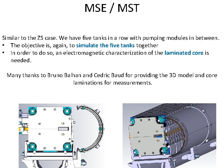 MSE / MST Similar to the ZS case. We have five tanks in a