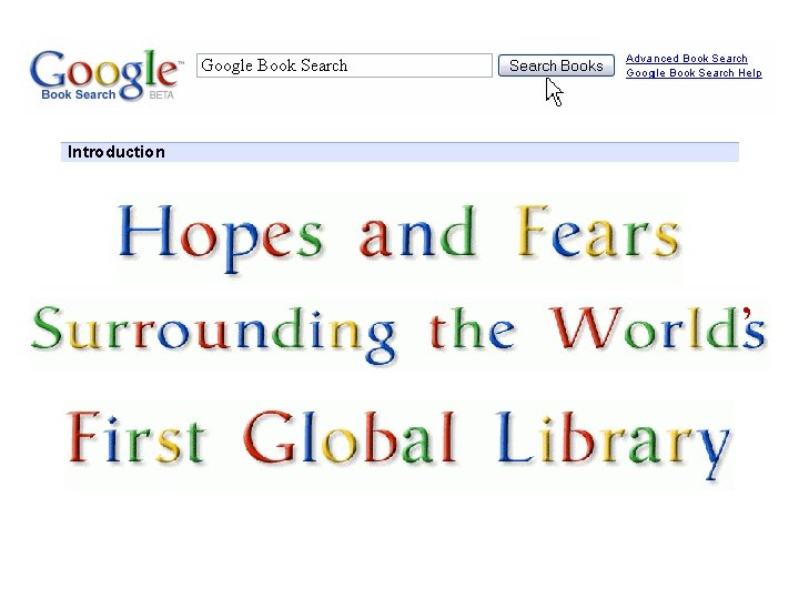 Google Book Search Introduction ’ 