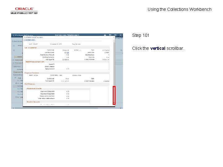 Using the Collections Workbench Step 101 Click the vertical scrollbar. 
