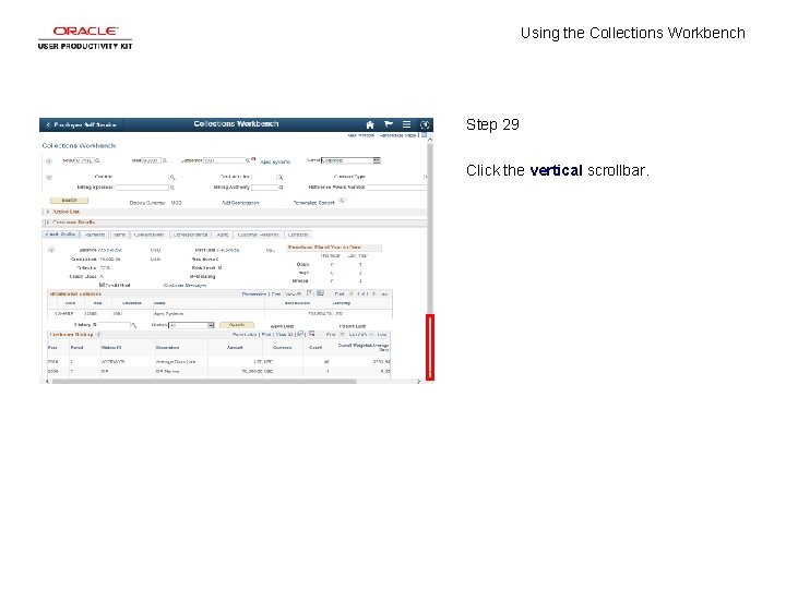 Using the Collections Workbench Step 29 Click the vertical scrollbar. 