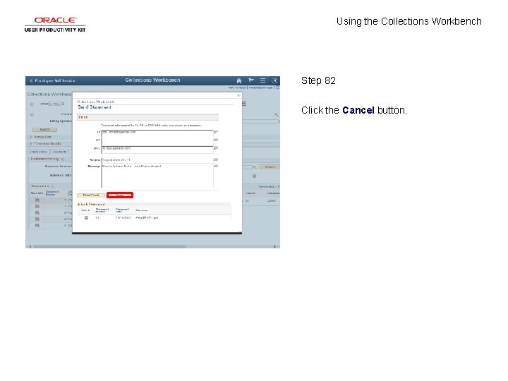 Using the Collections Workbench Step 82 Click the Cancel button. 
