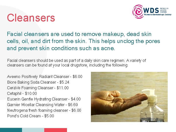 Cleansers Your Logo Here Facial cleansers are used to remove makeup, dead skin cells,