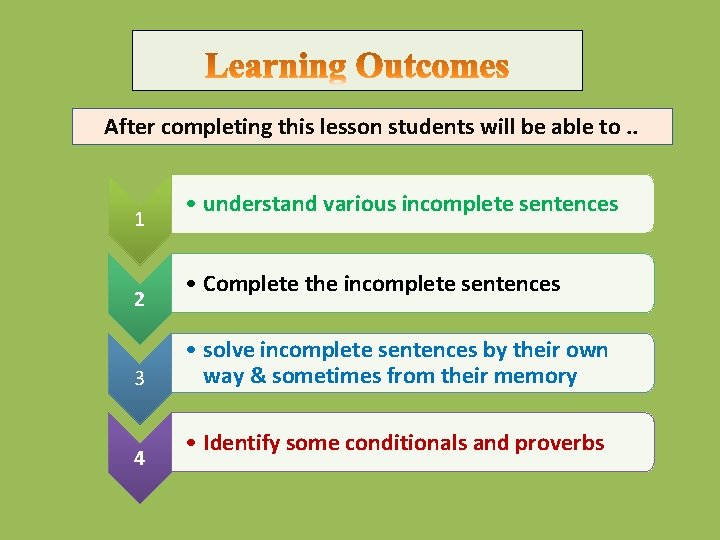 After completing this lesson students will be able to. . 1 2 3 4
