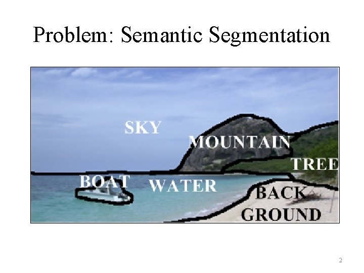 Problem: Semantic Segmentation 2 