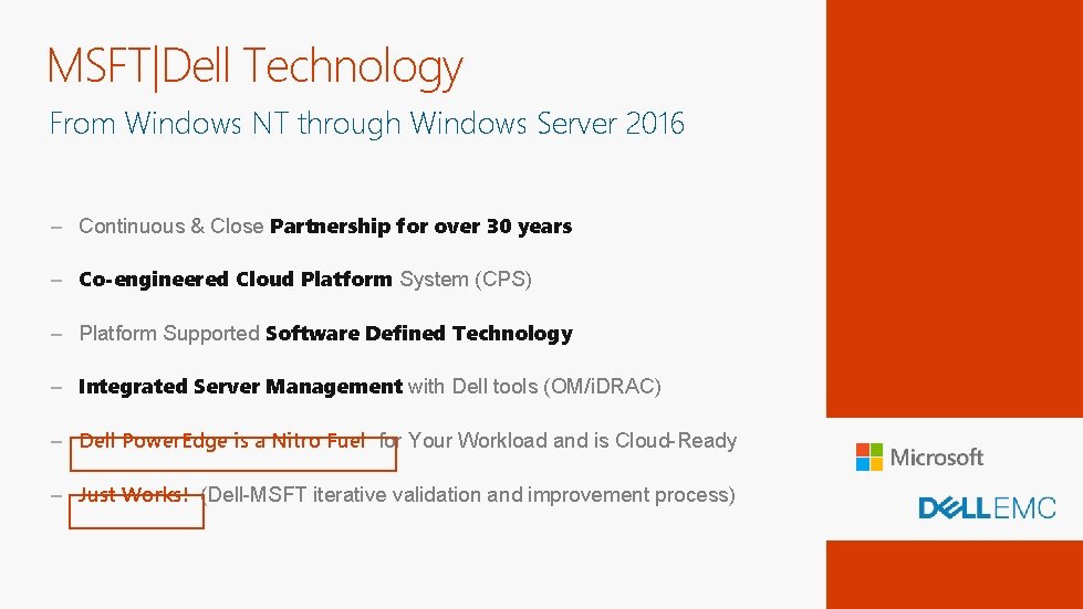 MSFT|Dell Technology From Windows NT through Windows Server 2016 – Continuous & Close Partnership