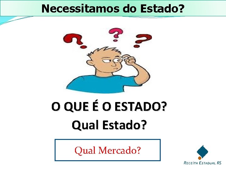 Necessitamos do Estado? O QUE É O ESTADO? Qual Estado? Qual Mercado? 