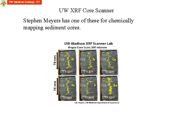 UW XRF Core Scanner Stephen Meyers has one of these for chemically mapping sediment